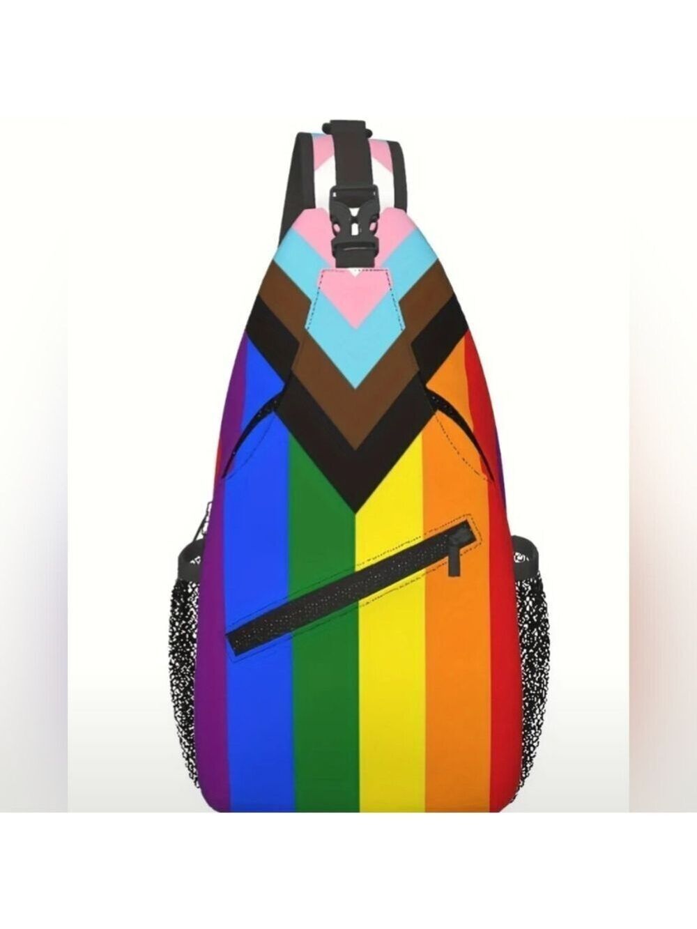 🌈 Progress Pride Pattern Chest Bag